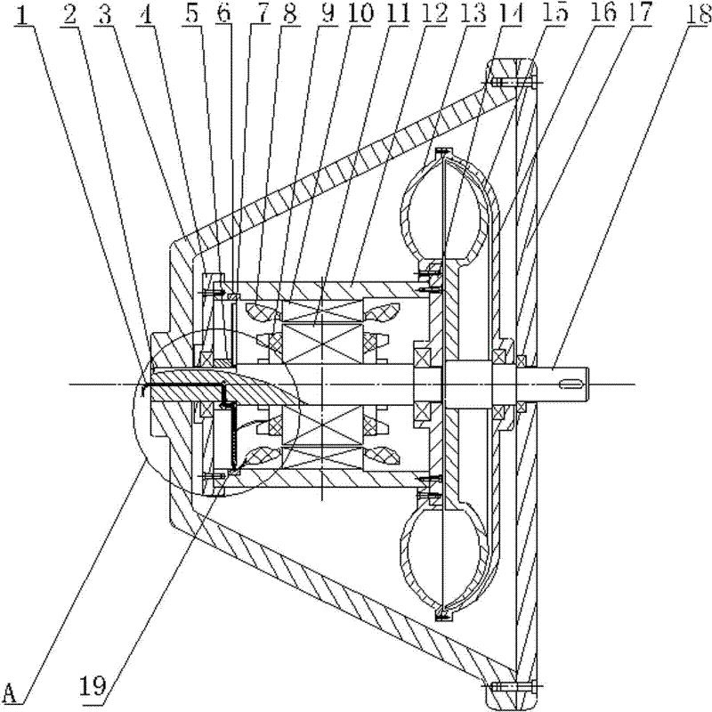 Hydraulic motor integrated transmission device