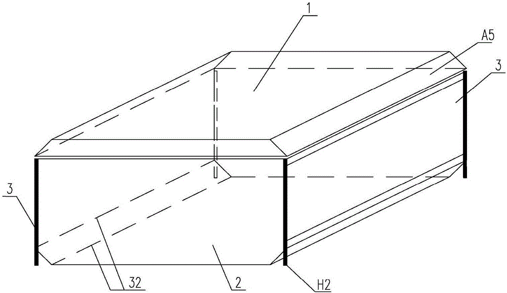A cast-in-place hollow floor with holes formed by combined mesh box-shaped components