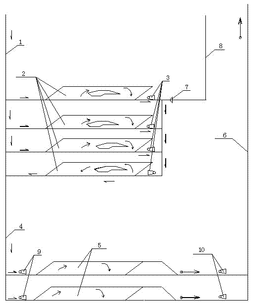 Technique for cooling deep mining area by using ground temperature of shallow goaf and waste roadway
