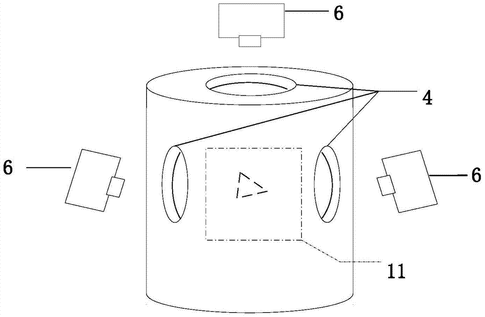 Experimental measuring method and measuring device for interaction between laser and space debris