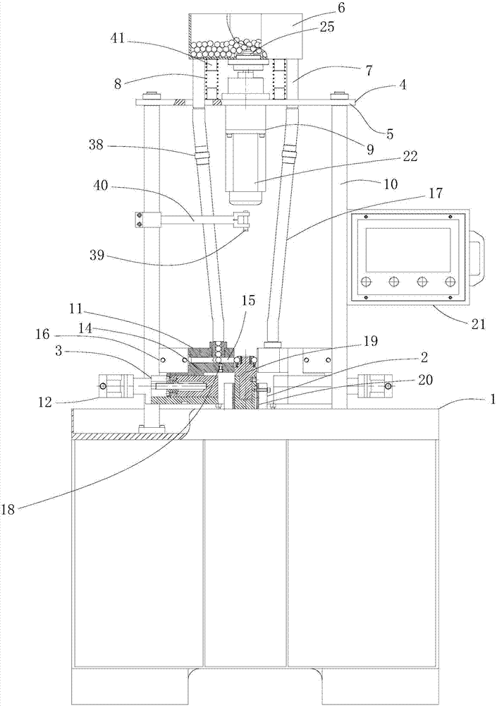 Pressing-assembling device for force-transmitting steel balls of universal joint