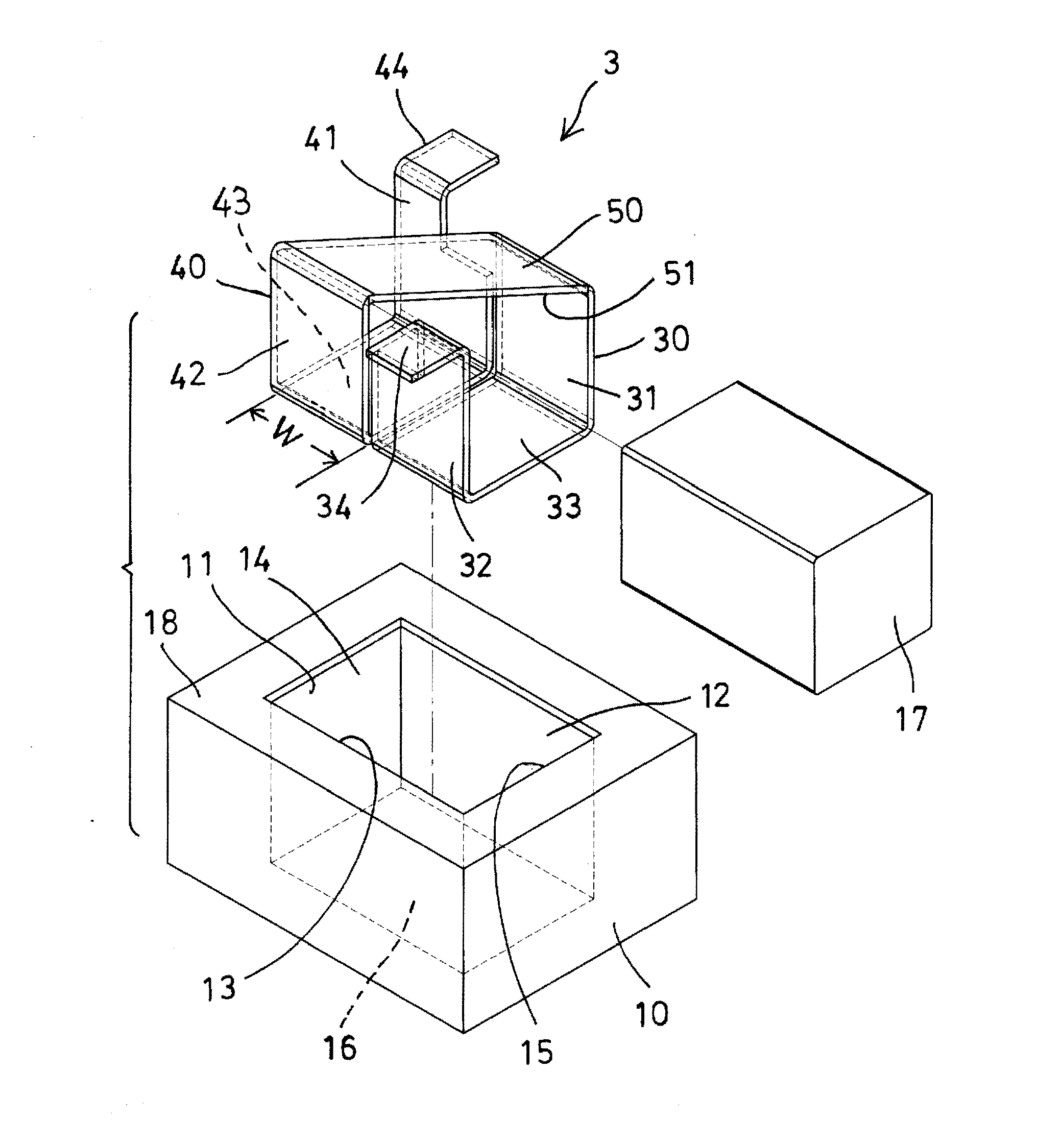 Inductor for surface mounting