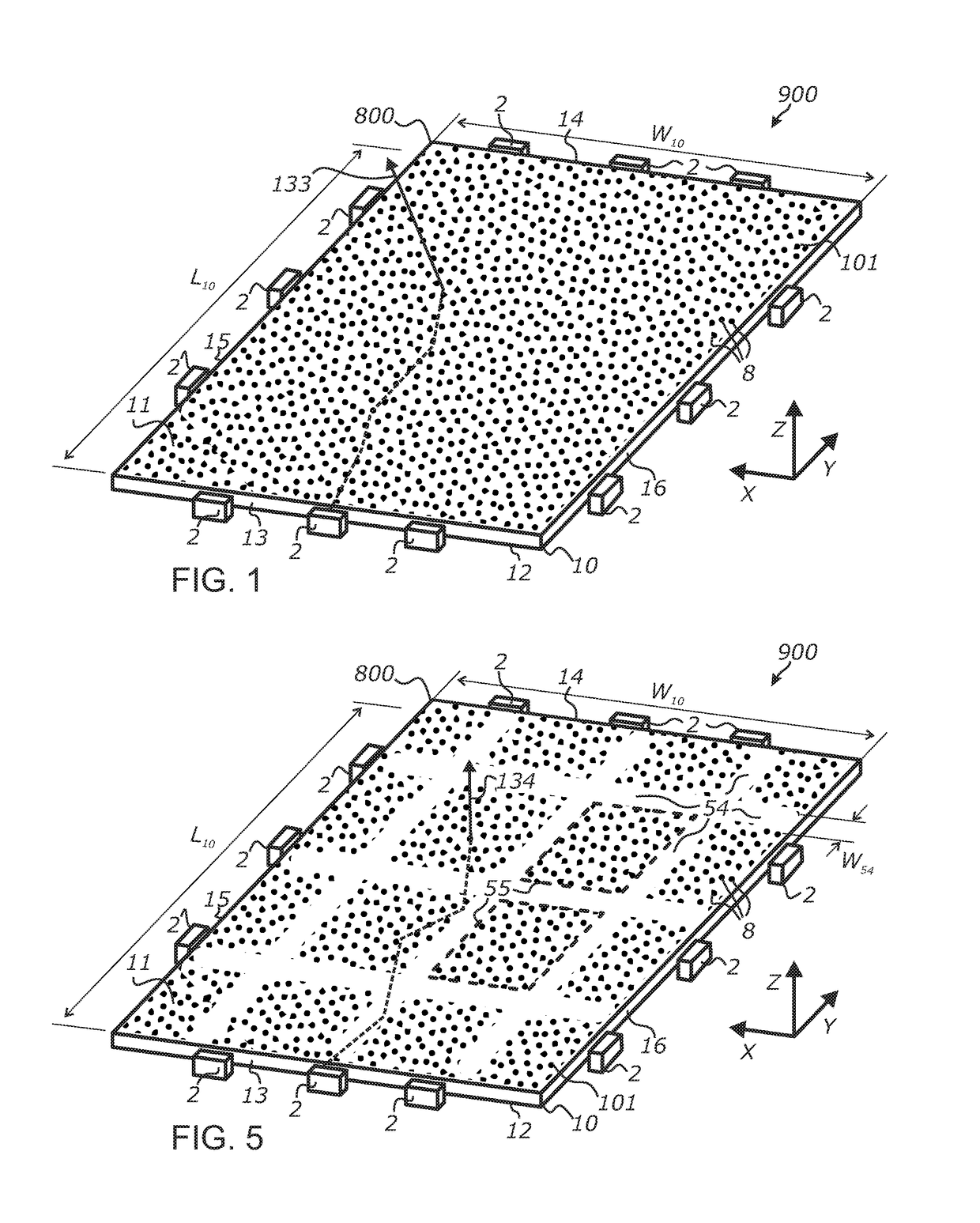 Wide-area solid-state illumination devices and systems