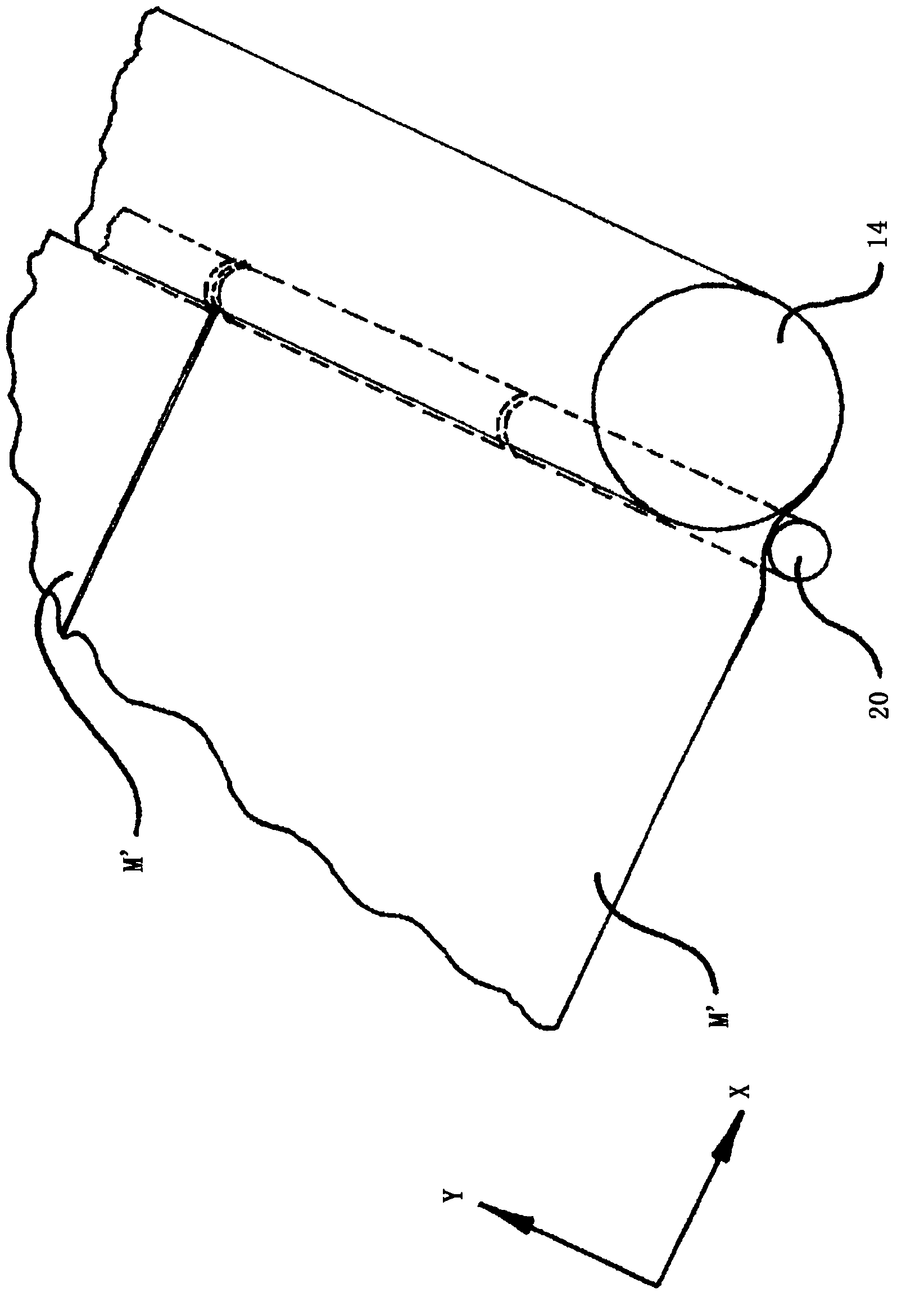 Method for wrapping a sheet of material and roll cutting device