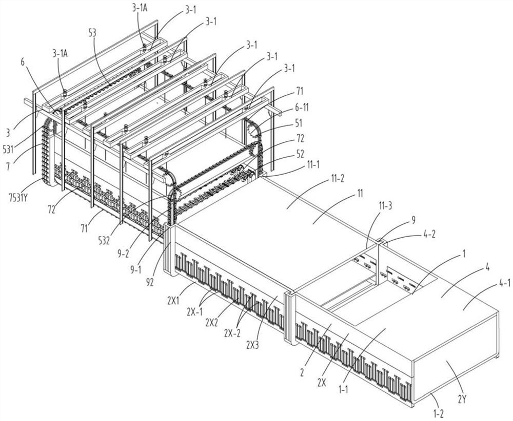 Sinking construction device for cast-in-place underground building