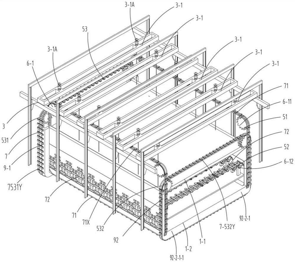 Sinking construction device for cast-in-place underground building