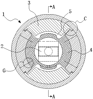 Method for forming liquid rubber composite node with damping through hole and node
