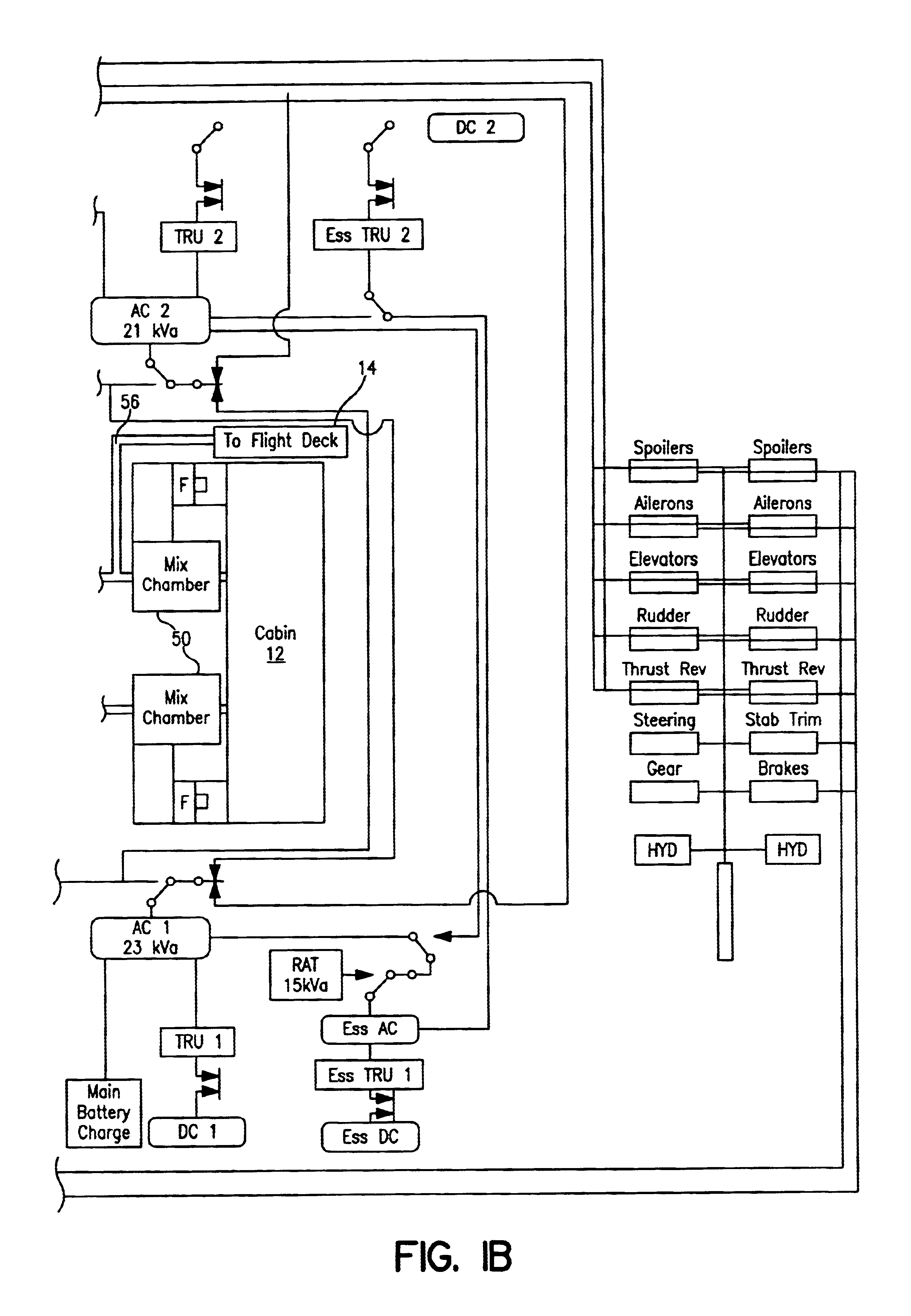 Electric power and cooling system for an aircraft