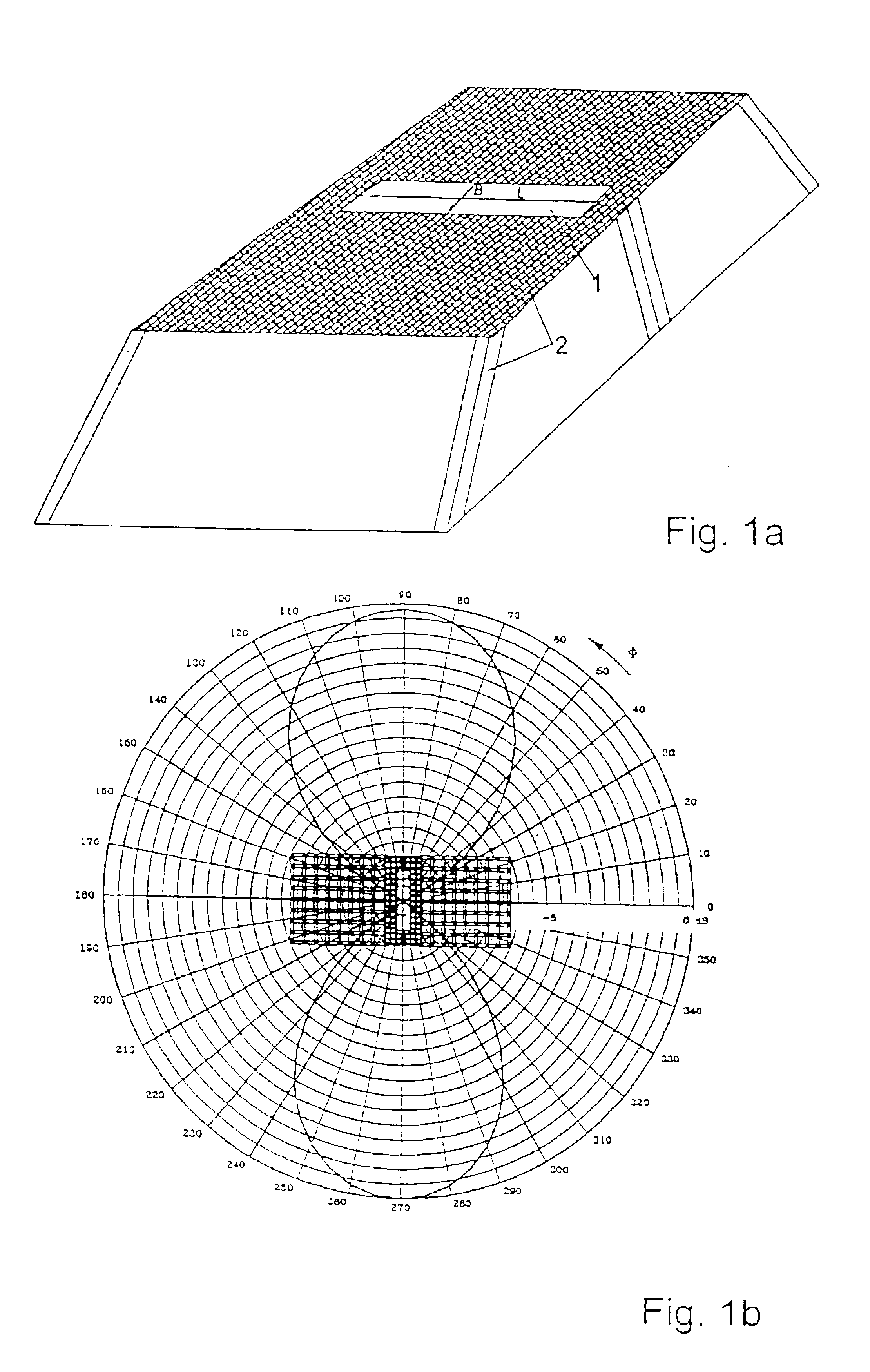 Antenna arrangement in the aperture of an electrically conductive vehicle chassis