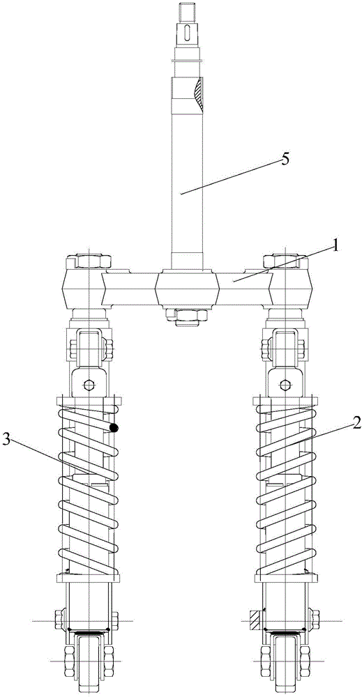 Balanced type suspension frame and motor vehicle