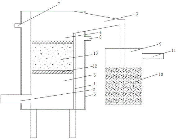 Marsh gas storage tank with anti-backfire function