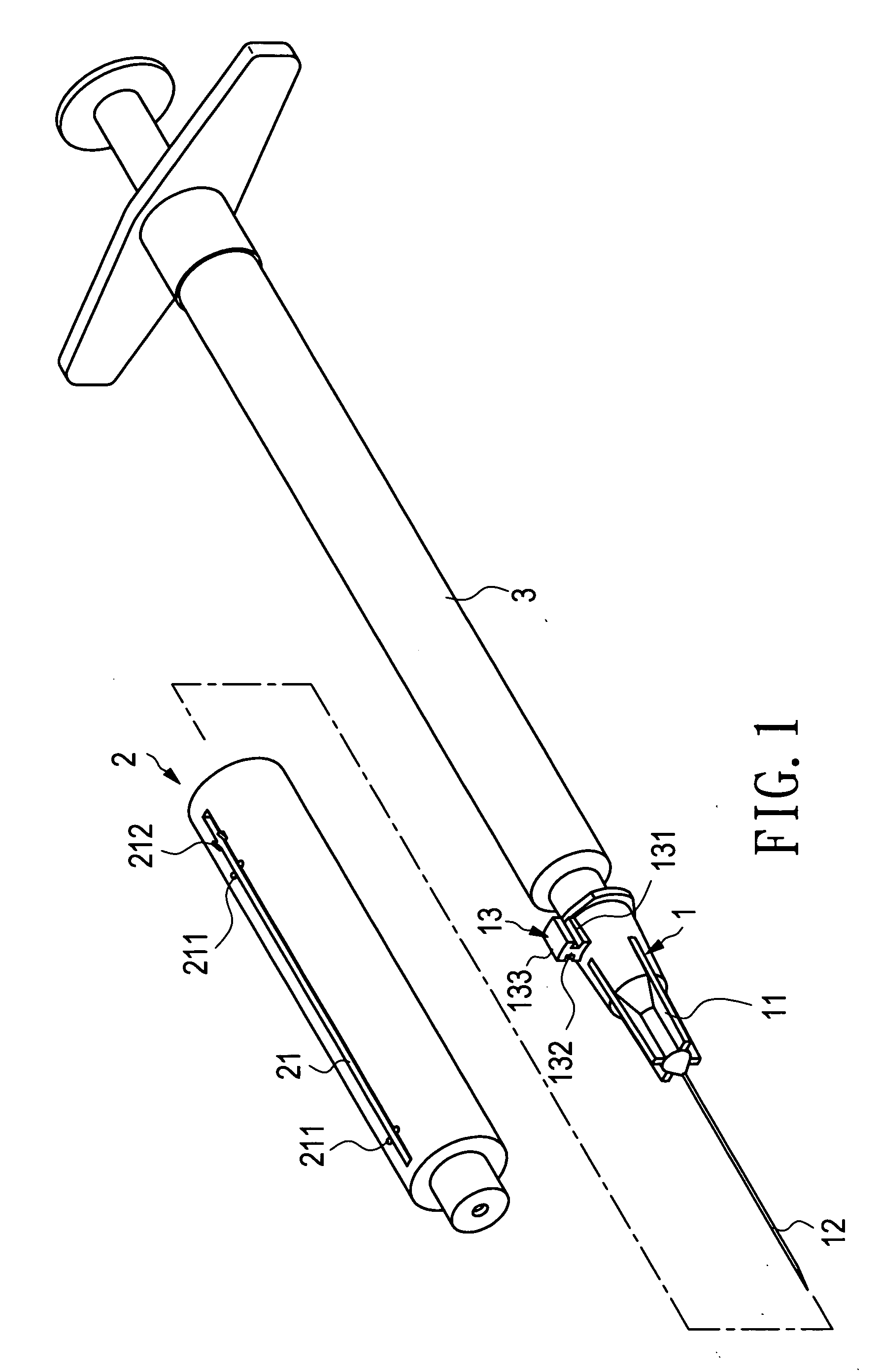 Single-use safety injector structure