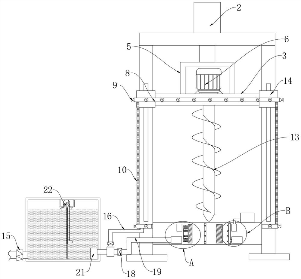 Drilling machine drilling device with dust falling function