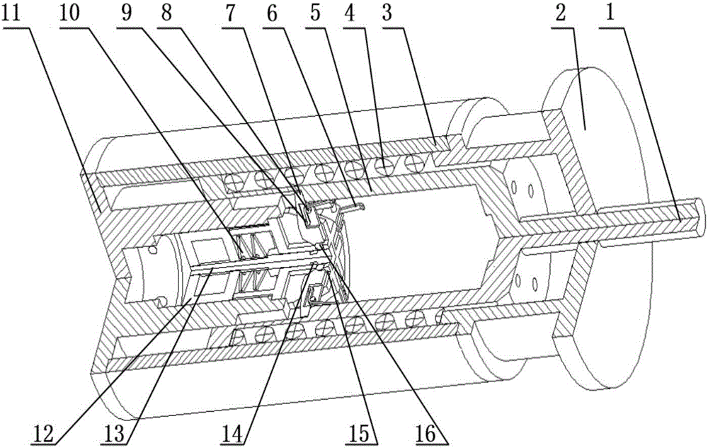 Low-power-consumption maintaining and failure safety turnoff mechanism of underwater gate valve executor