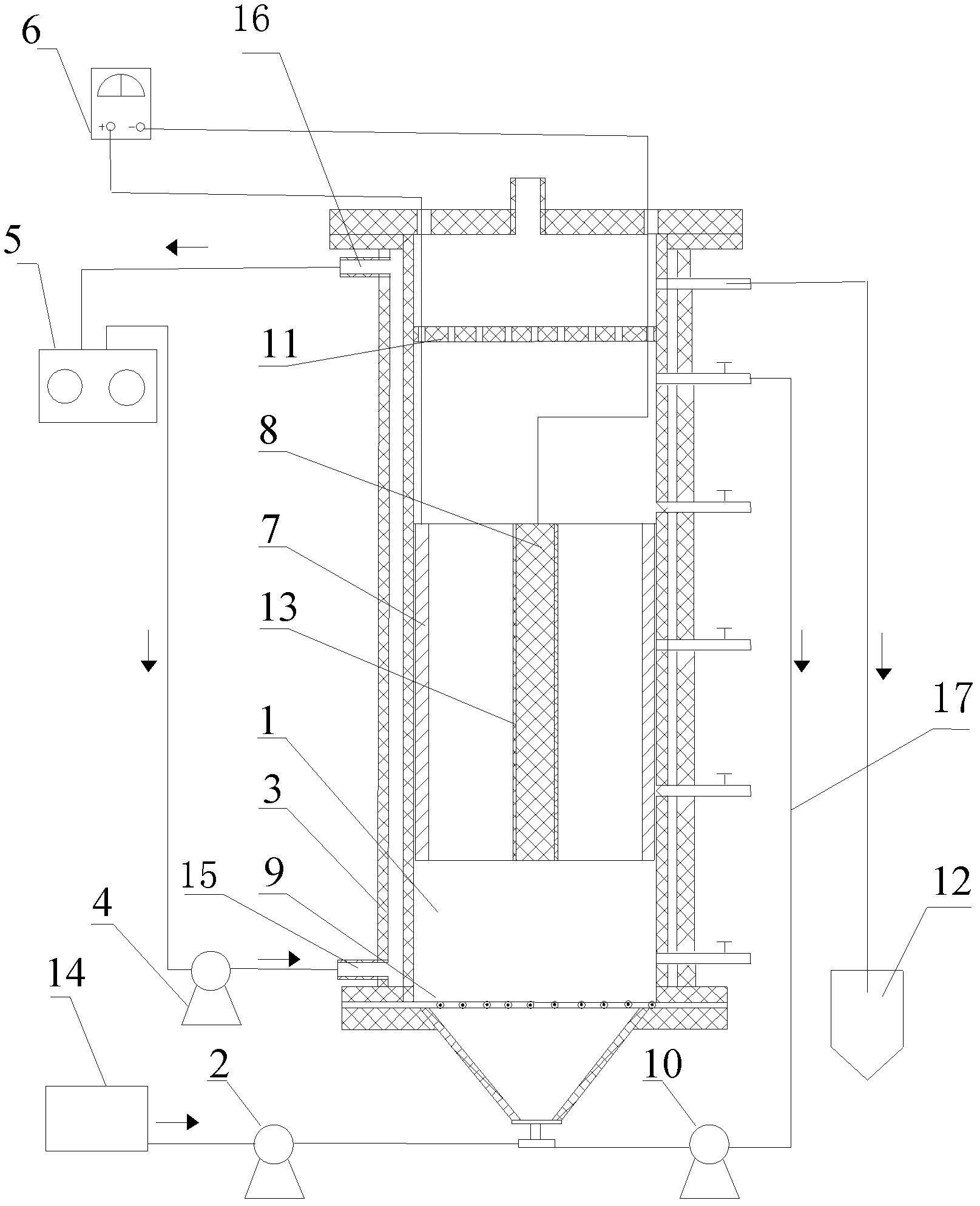 Electrically enhanced ANAMMOX device