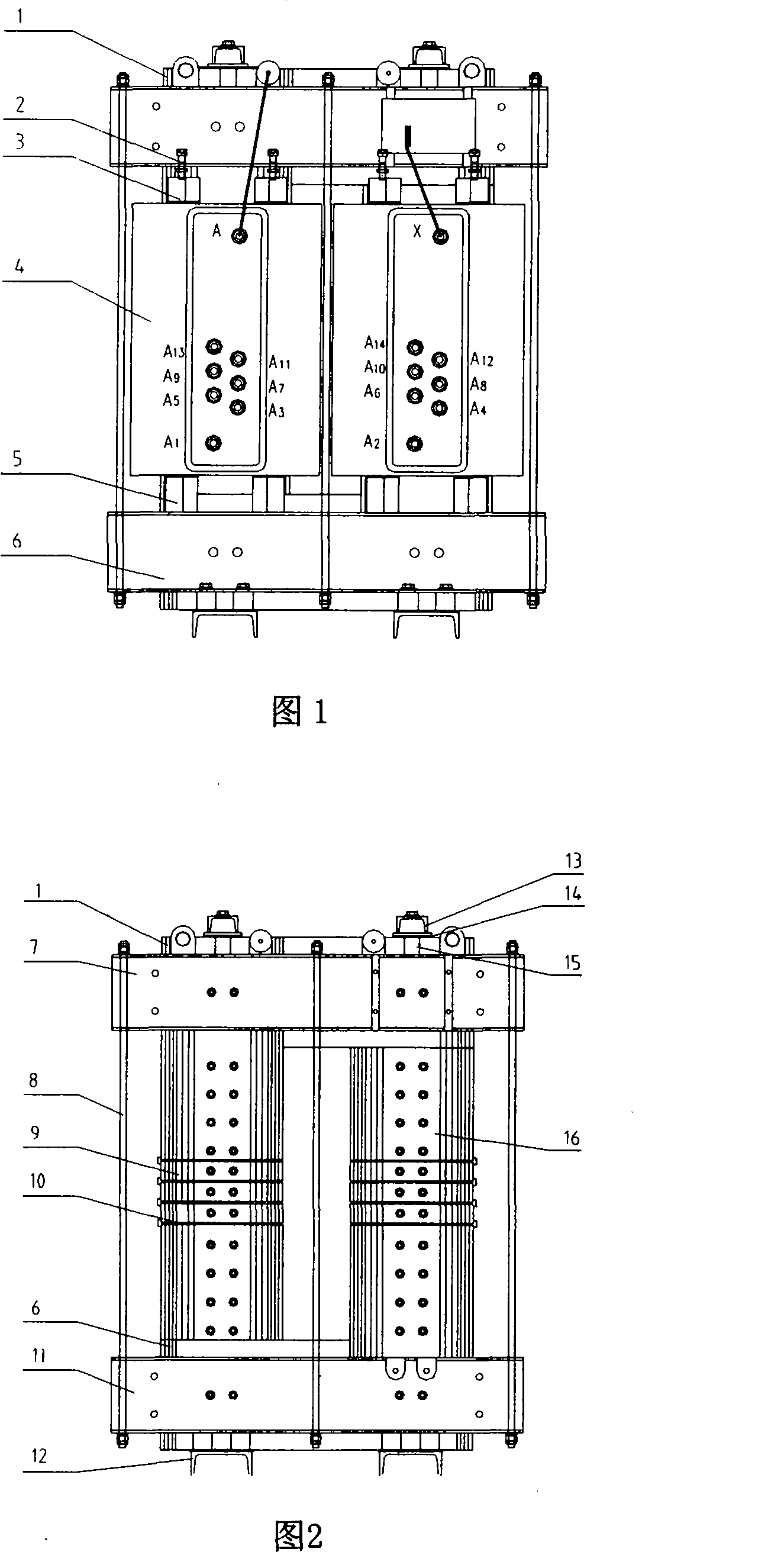 Low-noise dry type arc suppression coil and method for reducing noise of arc suppression coil