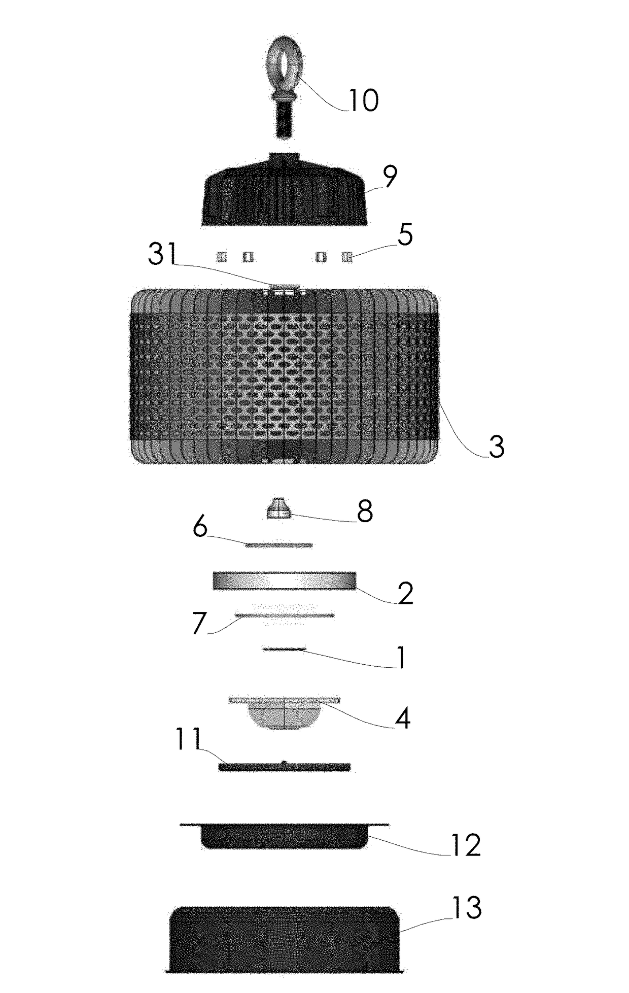 Lamp for large, indoor and outdoor environments