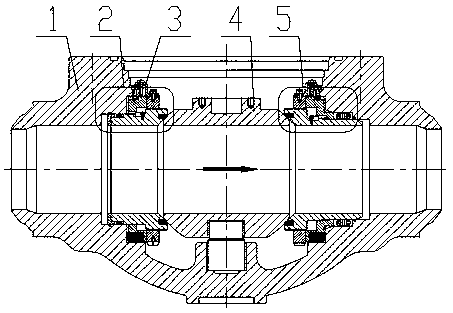 Valve seat structure of ultralow temperature top assembling type ball valve