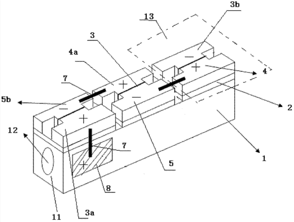 Solid state laser device array packaging structure and solid state laser device array packaging method