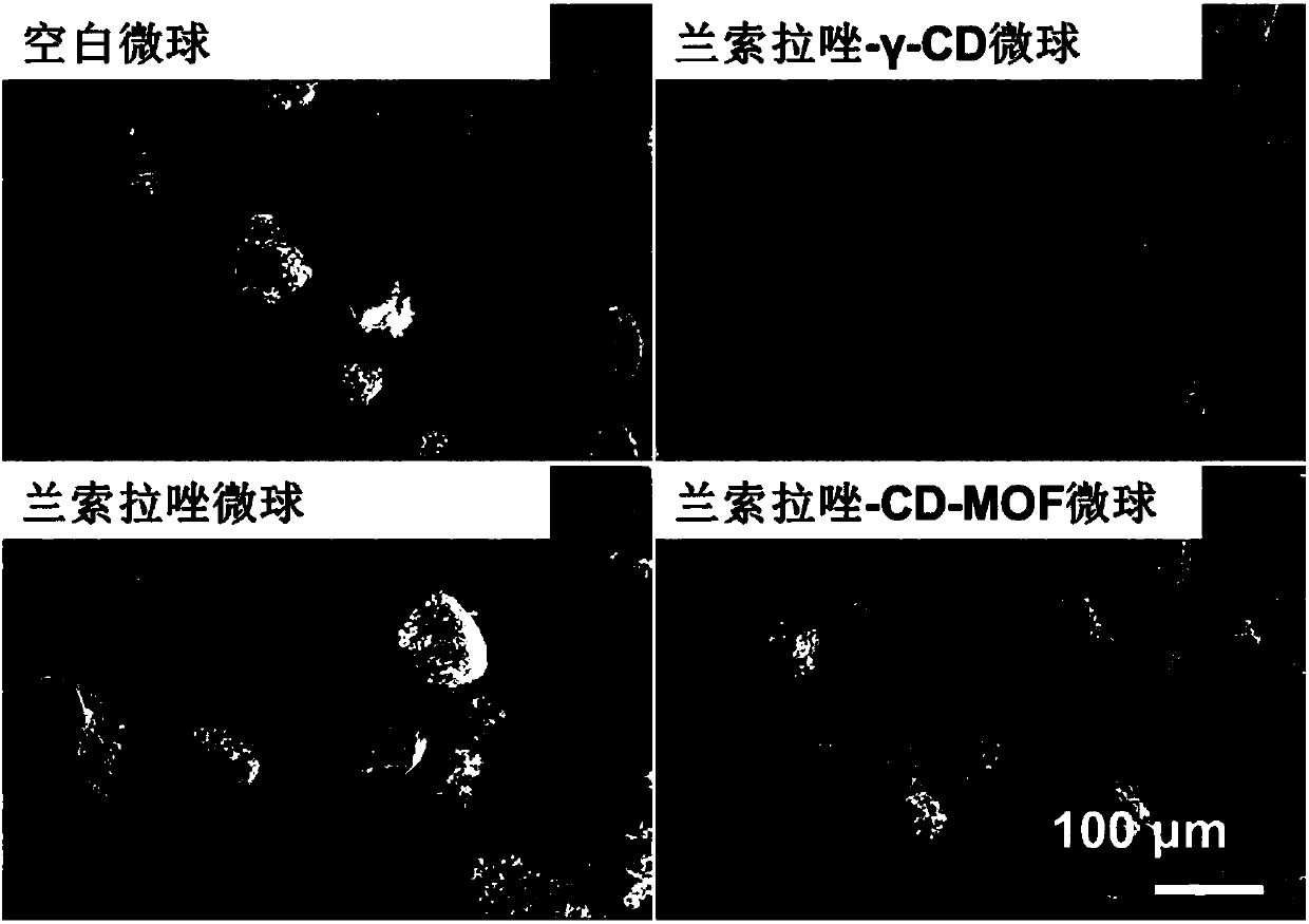 Cyclodextrin-metal organic framework (CD-MOF) composite microsphere and preparation method thereof