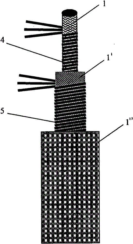 Helical parallel transmission line type deformation line distribution measurement sensor and measurement method