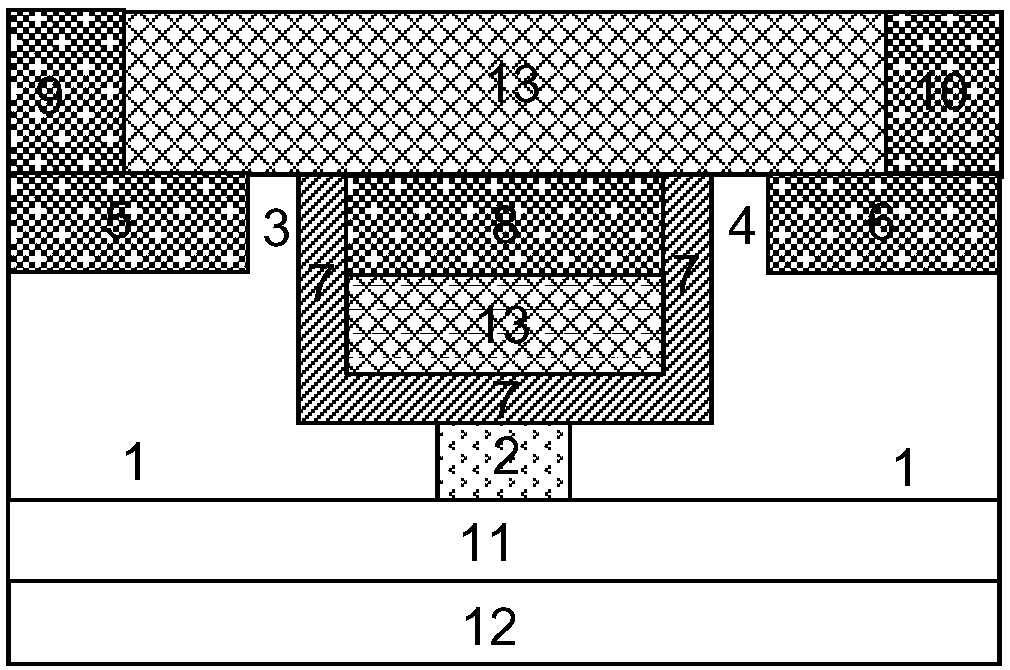 Source-drain resistance-variable type H-shaped grid-controlled bidirectional switching transistor and manufacturing method thereof