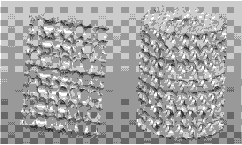 Bone repair biological ceramic scaffold material formed through individualized customization based on photocuring 3D printing technology and preparation method of bone repair biological ceramic scaffold material