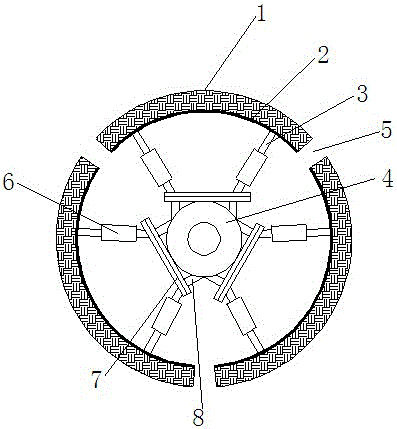 Safety auxiliary wheel device in case of disengaging of car wheel