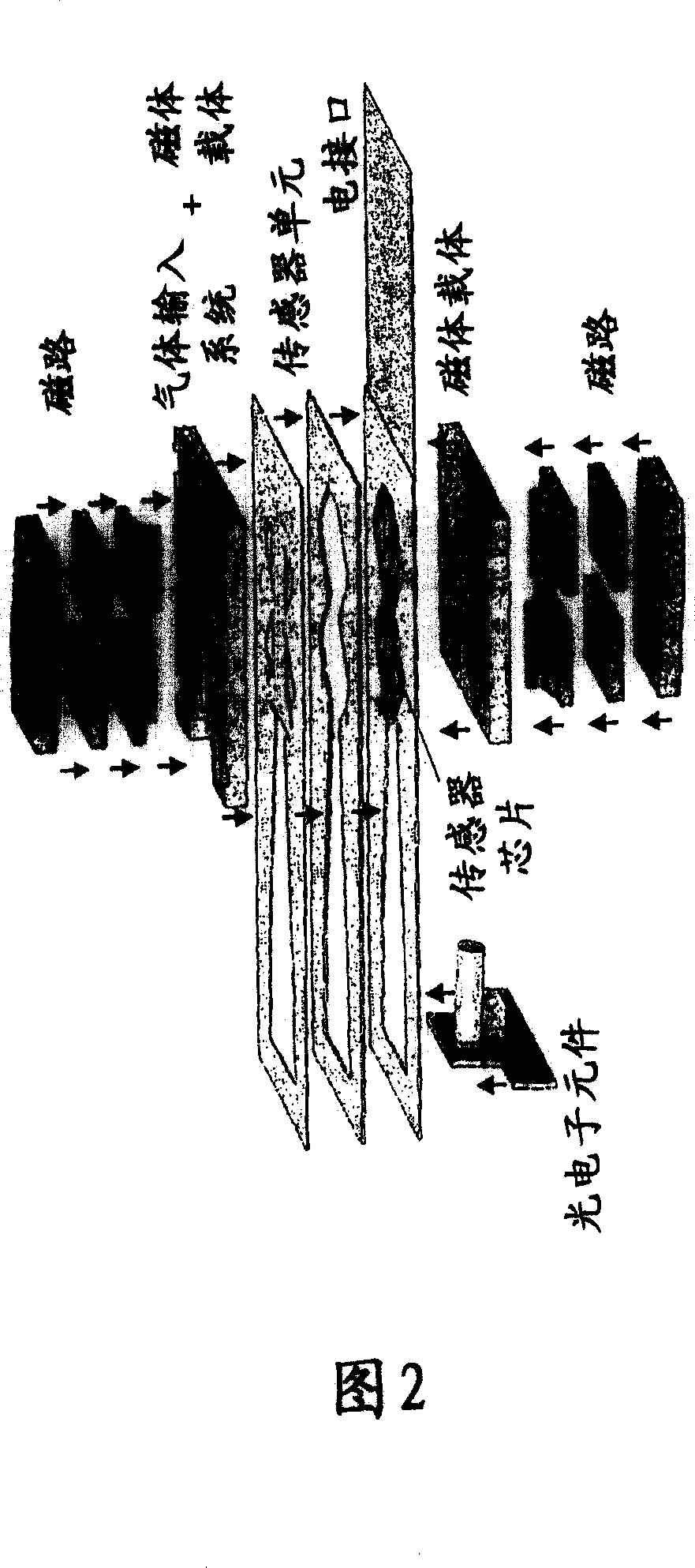 Device for measuring paramagnetic oxygen and method for manufacturing and operating the said device for measuring oxygen