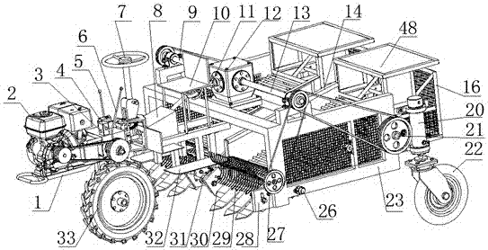 A Liftable Small Panax notoginseng Harvester