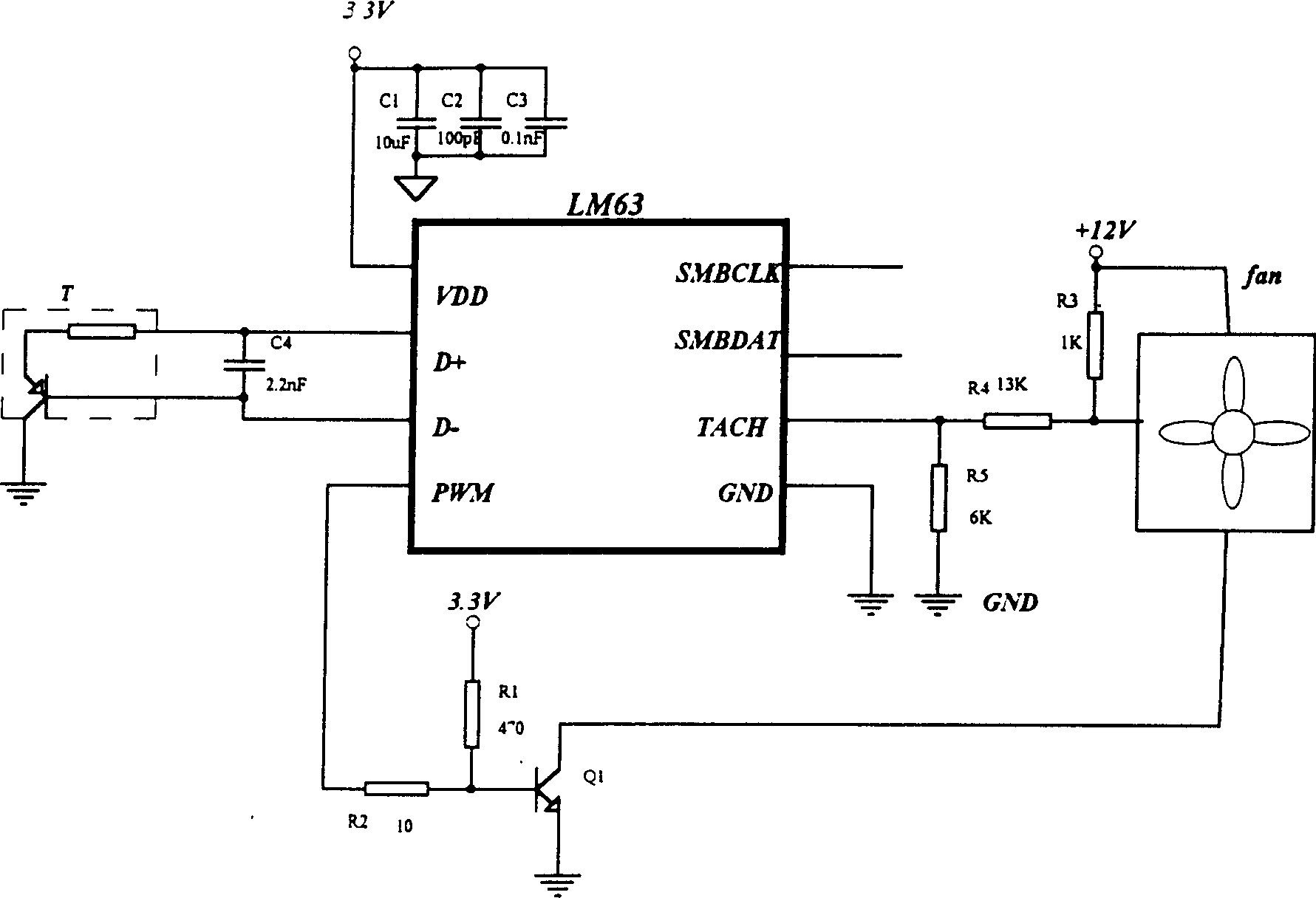 Device and program for monitoring computer mainframe and power supply