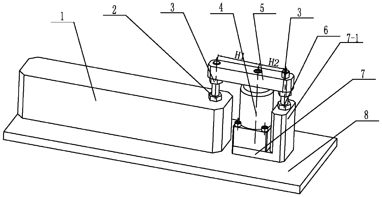 Angle cylinder lever lifting clamping mechanism