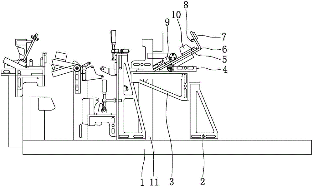 Tail positioning device for motorcycle frame welding tool