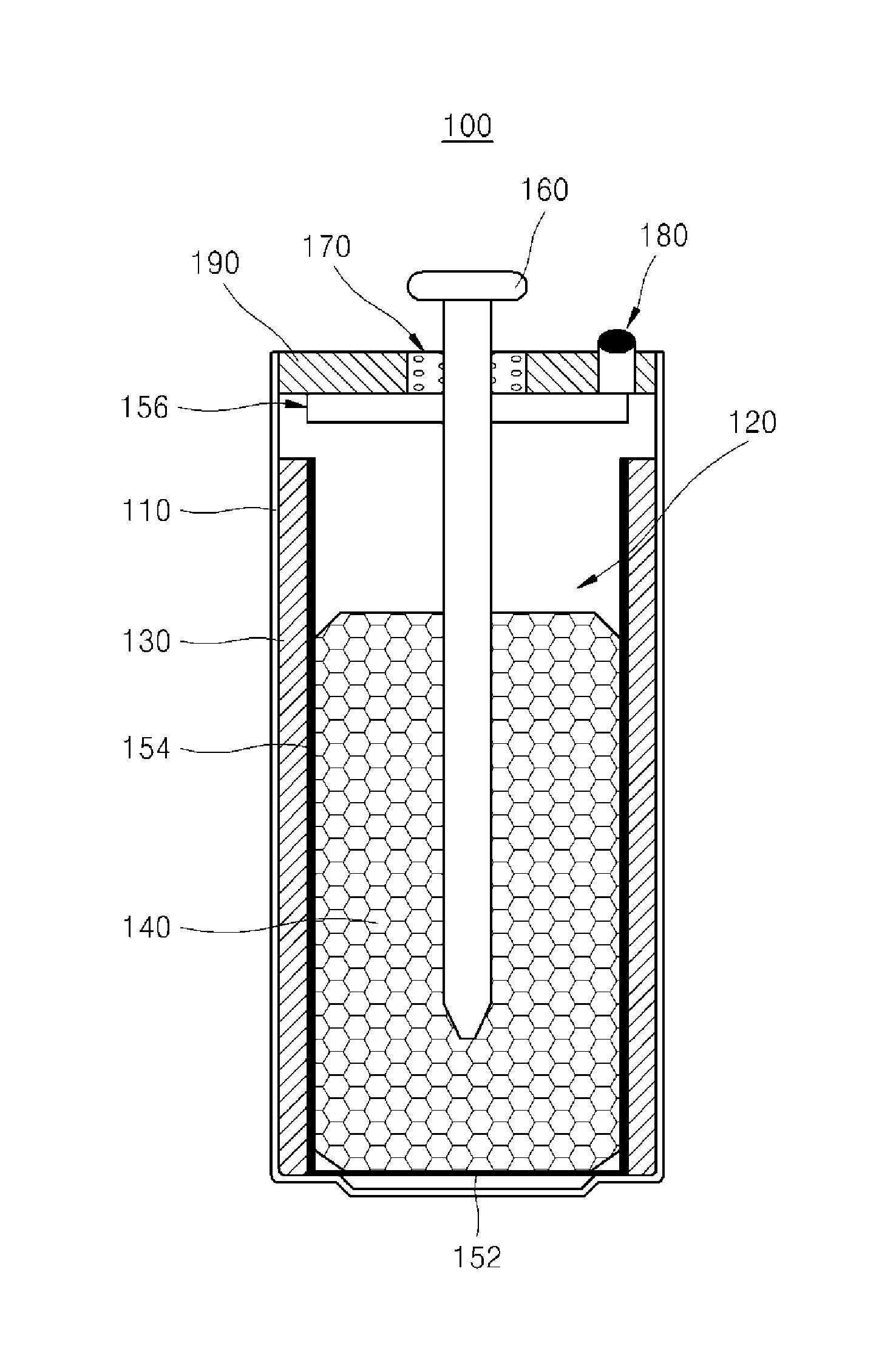 Lithium primary battery using composite electrolyte