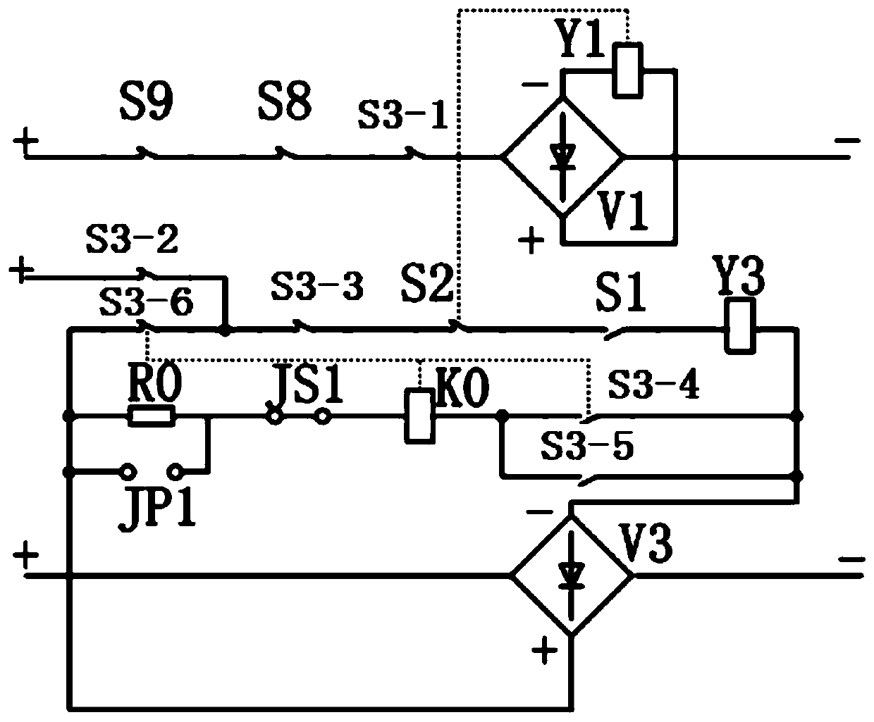 Switch cabinet closing lockout circuit