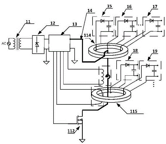 Multichannel isolation power supply system and control method therefor