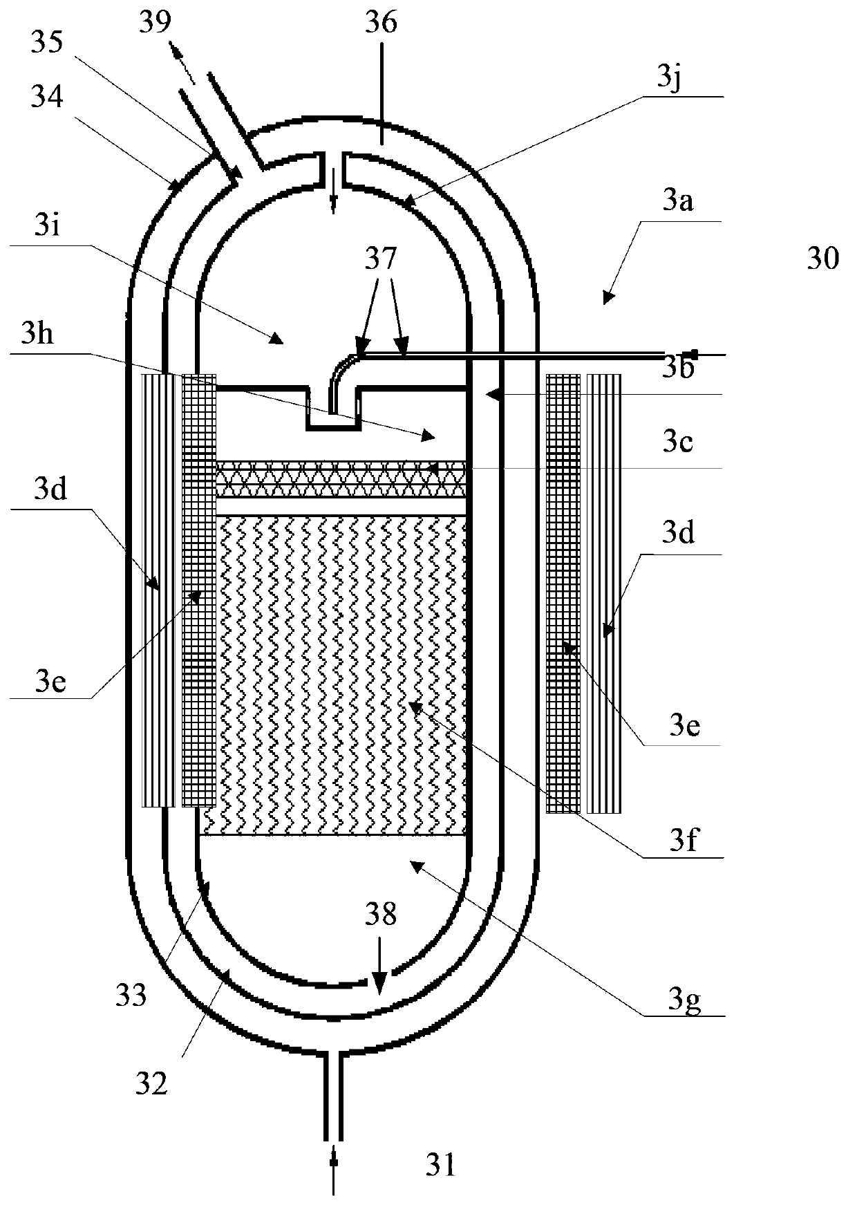 Catalytic combustion reactor and process for removing hydrogen in tail gas