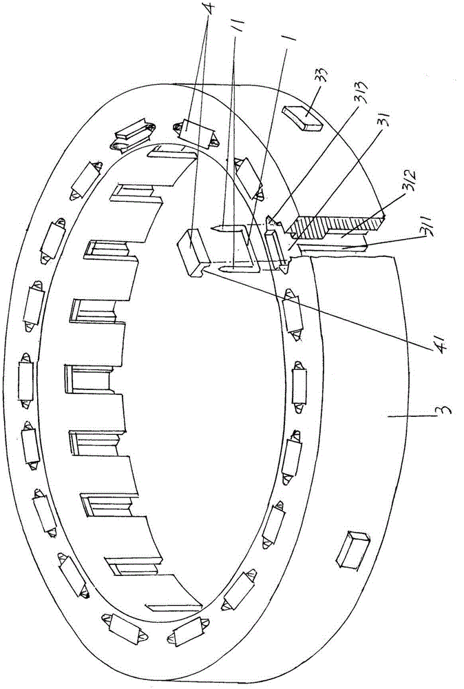 Nail-carrying disc structure of circumcision stapler