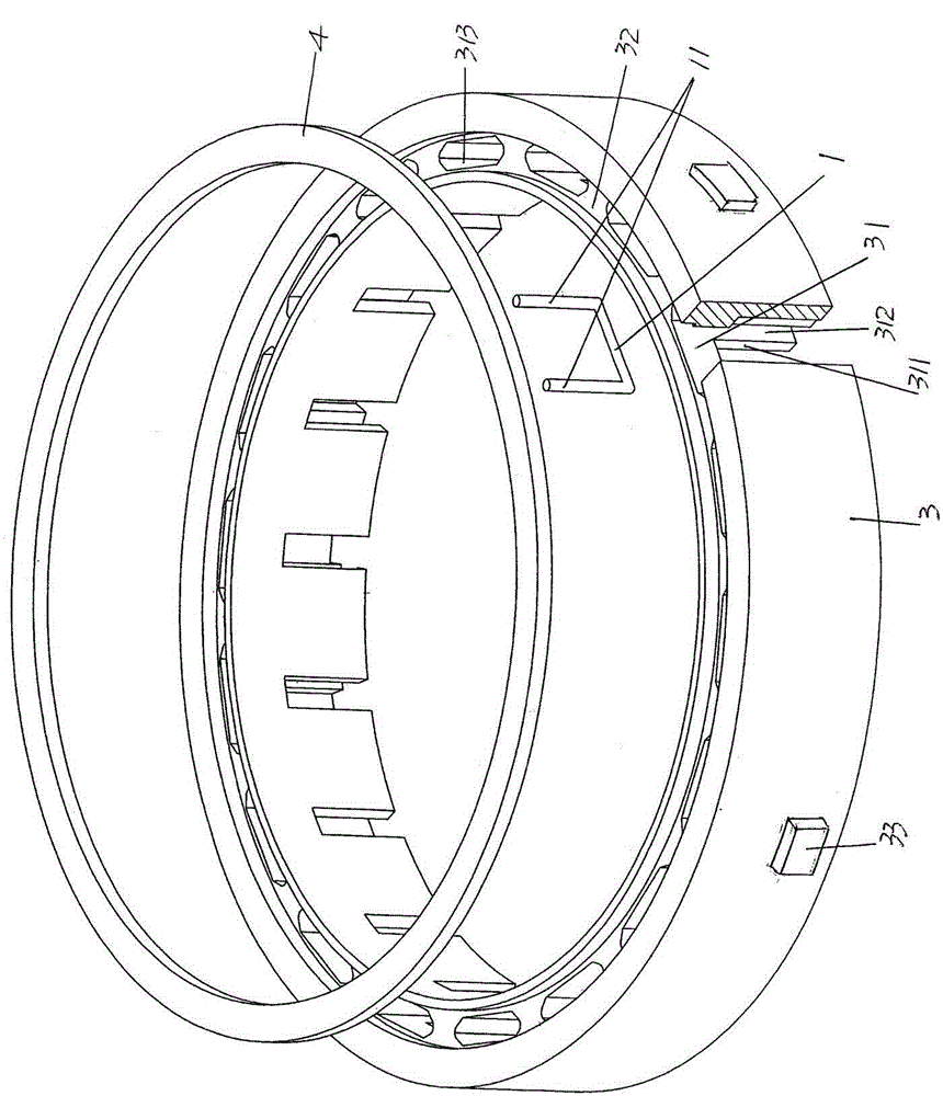 Nail-carrying disc structure of circumcision stapler