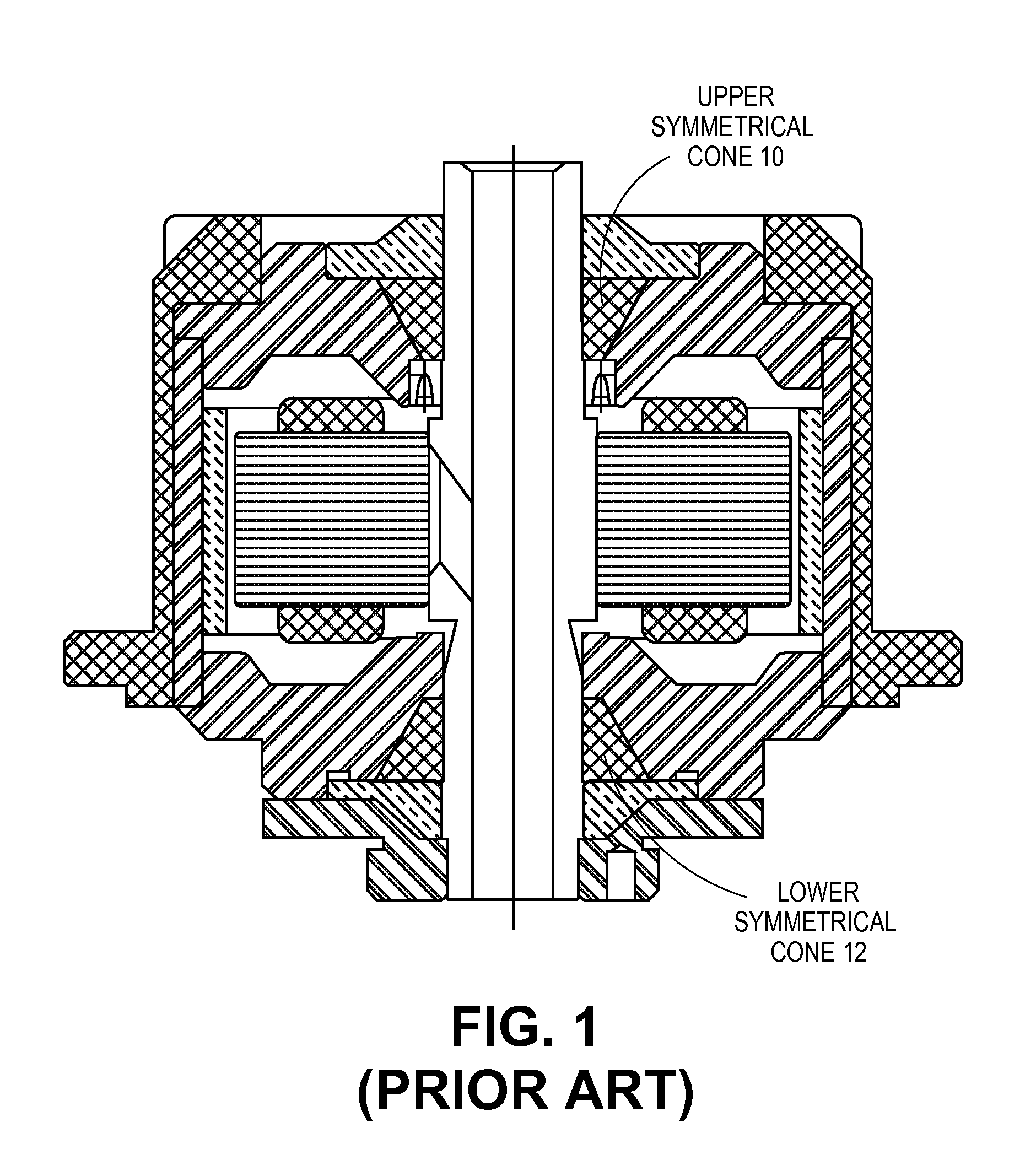 Conical fluid dynamic bearings having improved stiffness for use in hard-disk drives