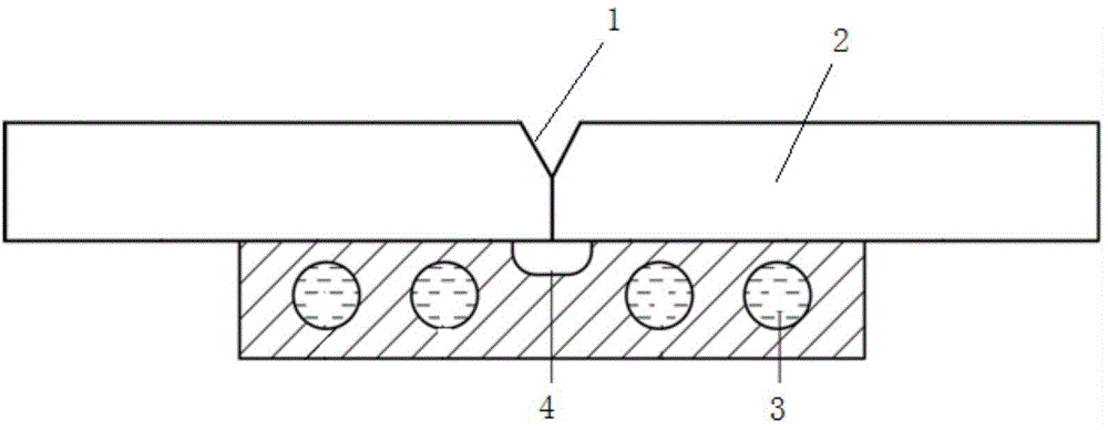Method for combined welding of austenitic stainless steel moderate thickness plate
