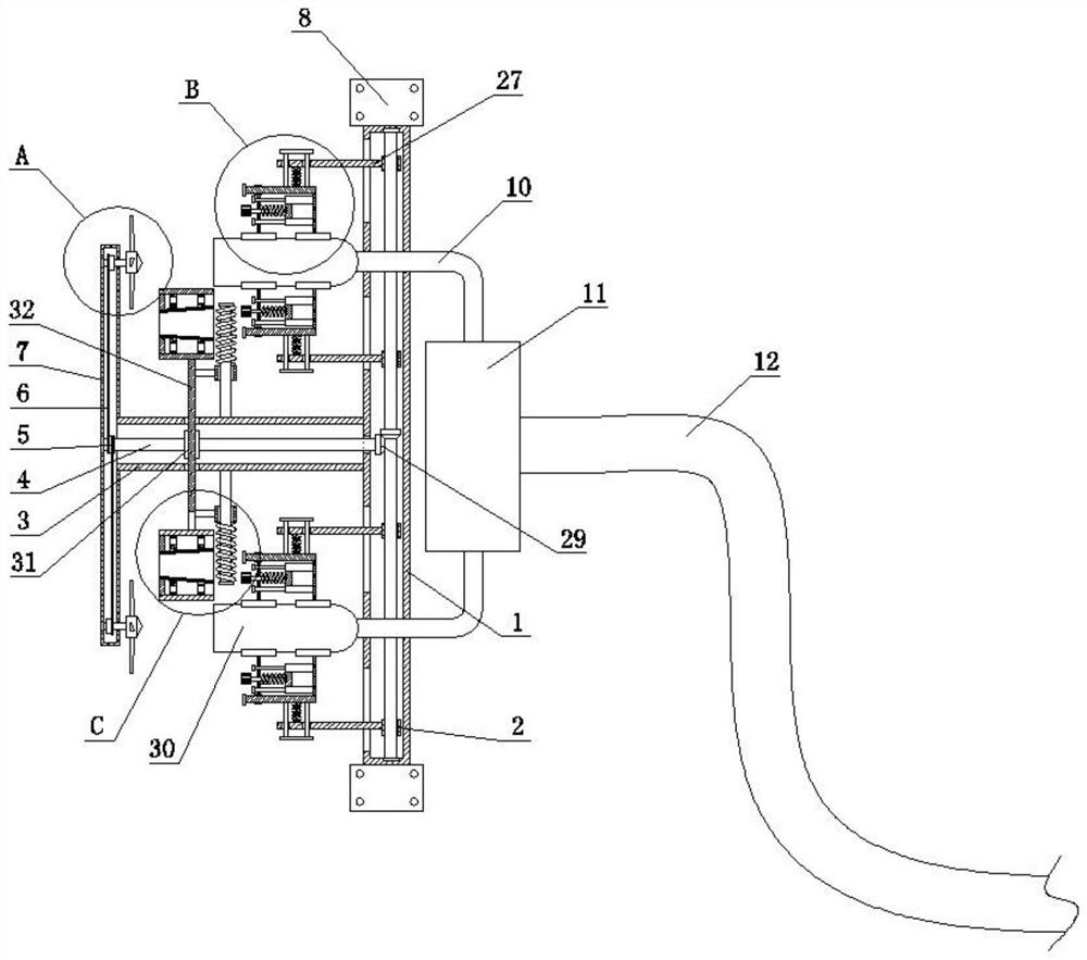 Protective structure of exhaust branch pipe below automobile chassis