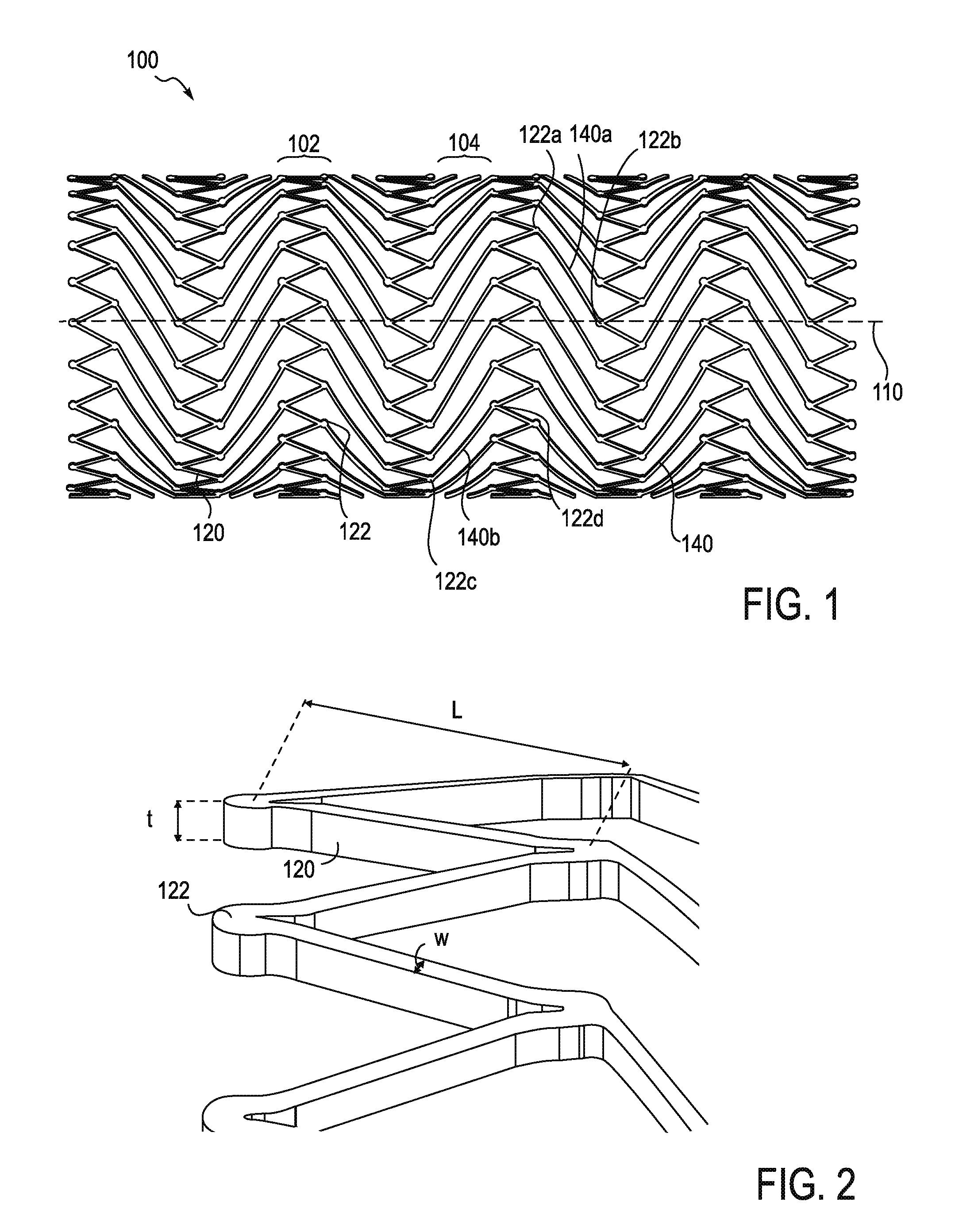 Alternating circumferential bridge stent design and methods for use thereof