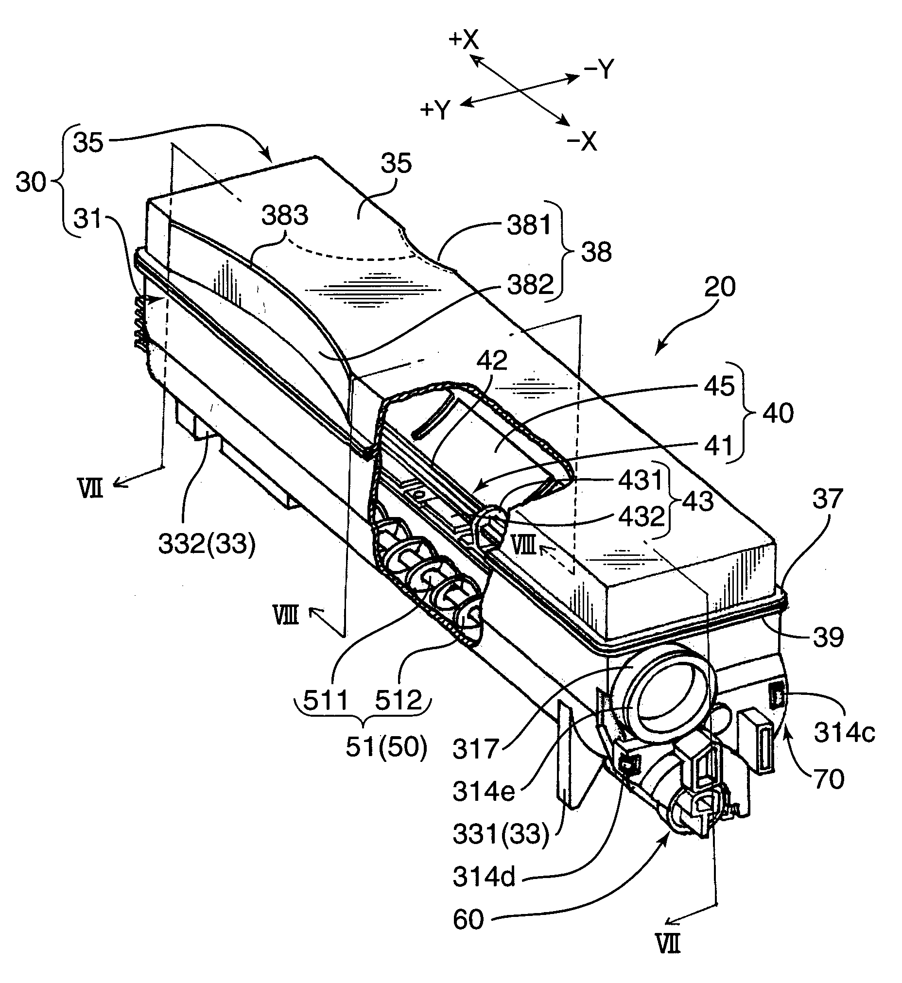 Toner container and developer replenishing device