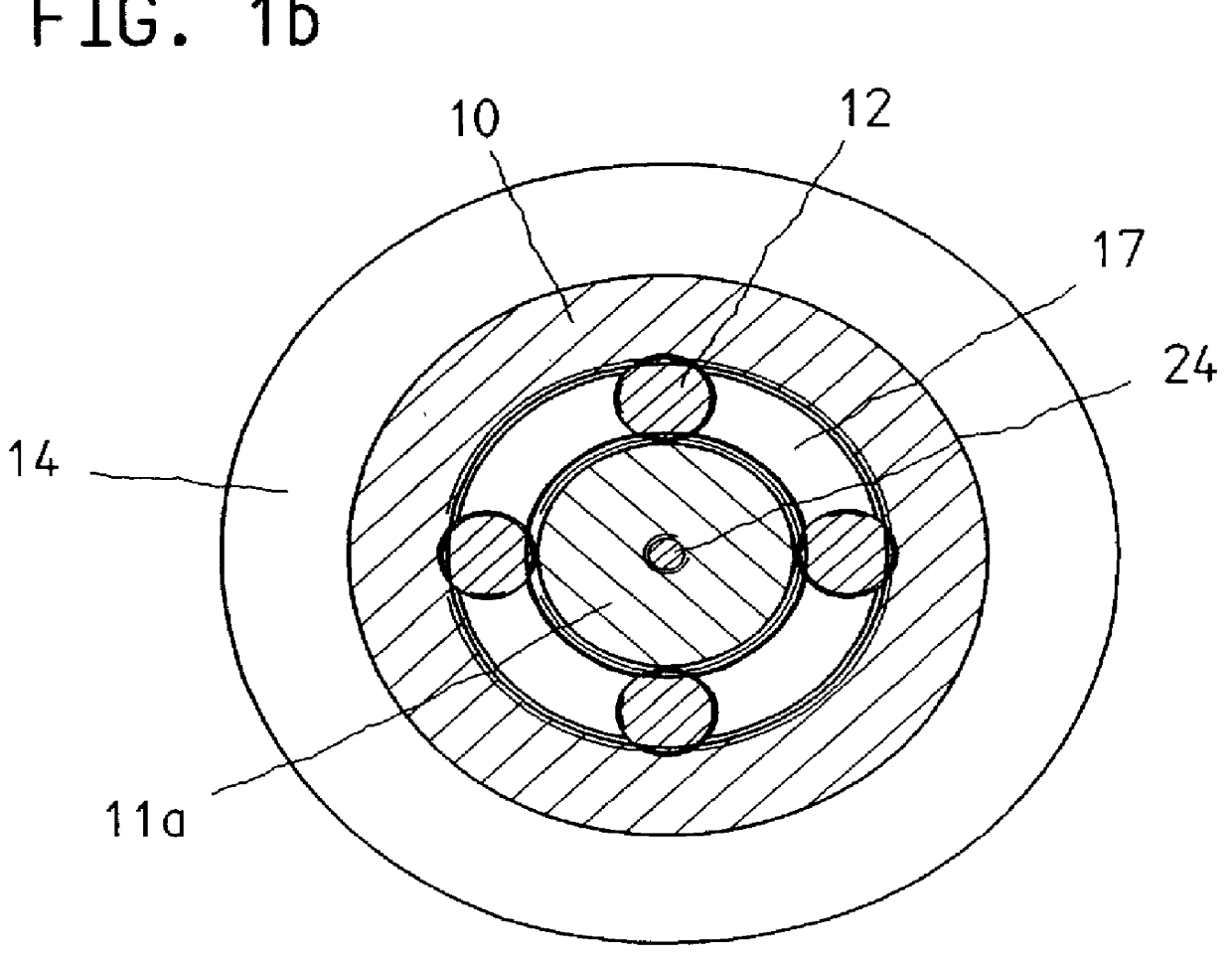 Device for converting a rotary motion into an axial motion