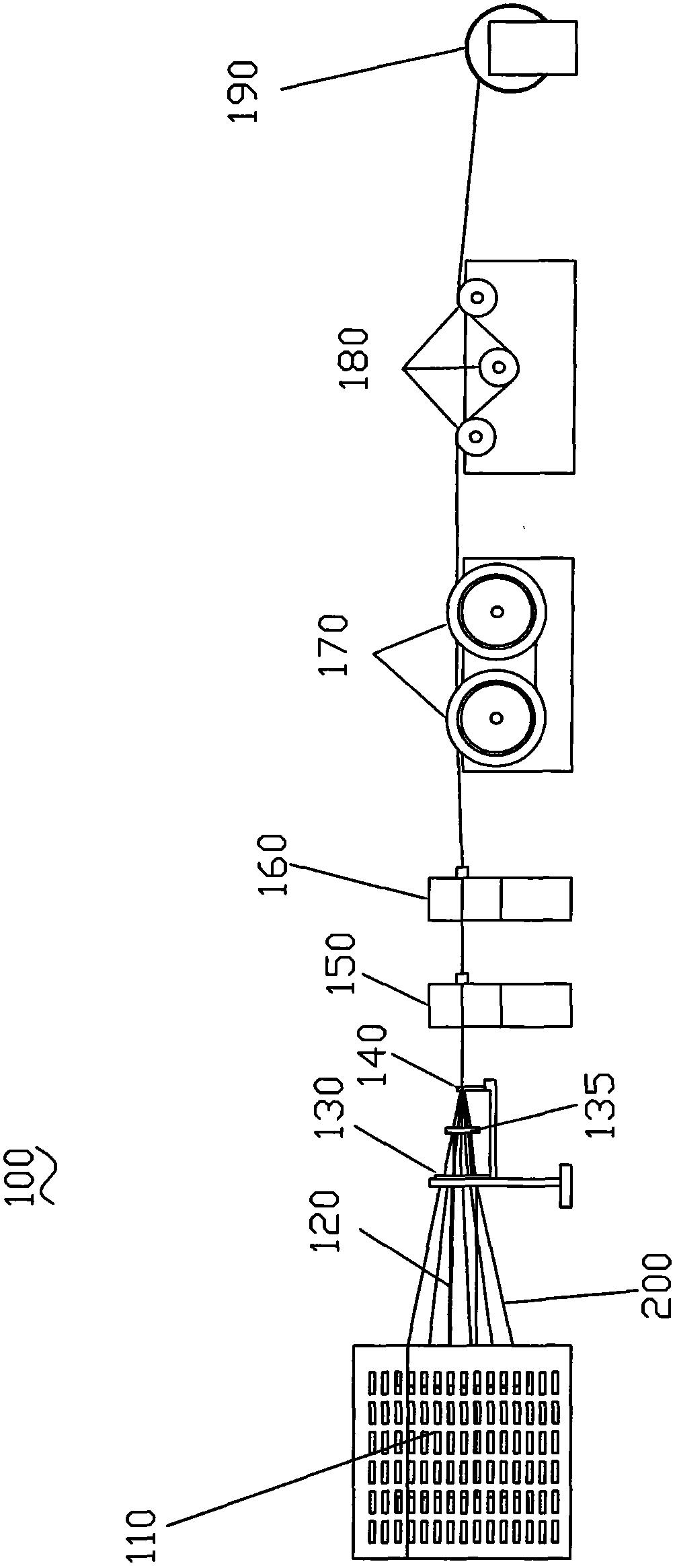 Through jig and non-twisted cable assembling device