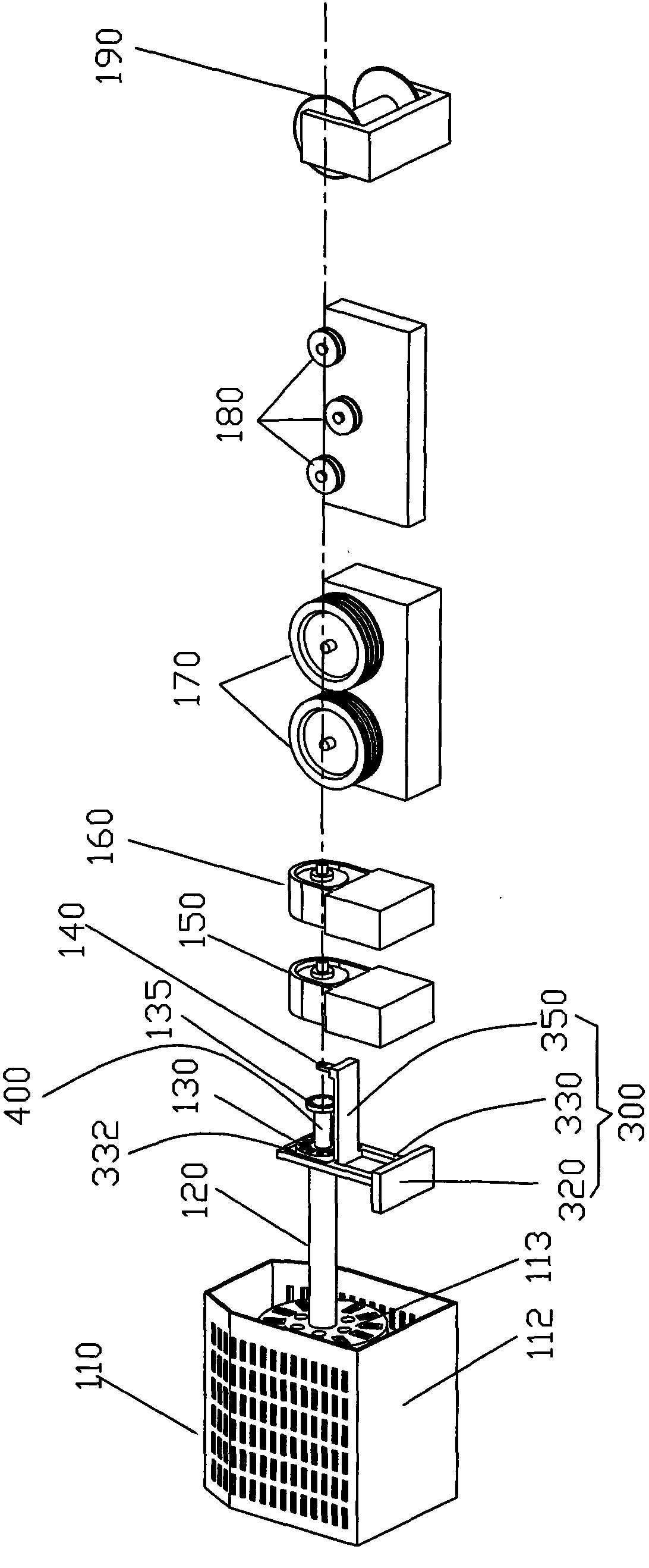 Through jig and non-twisted cable assembling device