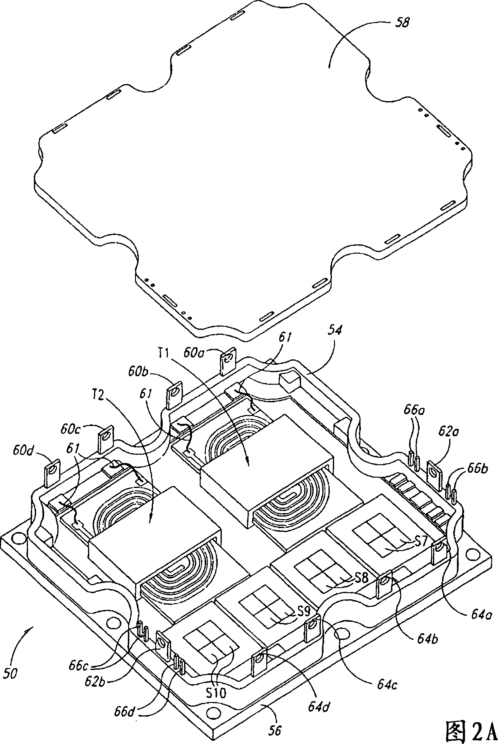 Integration of planar transformer and/or planar inductor with power switches in power converter
