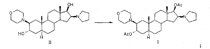 Method for preparing rocuronium bromide midbody compound crystal