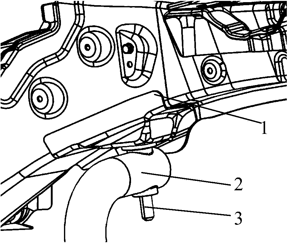 Double guide positioning device for mounting auxiliary frame